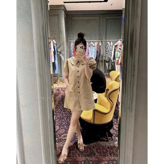 ĐẦM NUDE CỔ SEN 2 TÚI ♥️