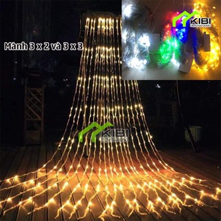 Bộ đèn led thả rèm mưa, thác nước, đèn nháy thả 3x2m, 3x3m
