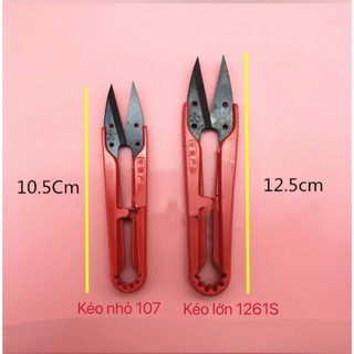  kéo bấm chỉ tay cầm nhựa đỏ 1 vĩ 12 cây 