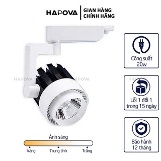 Đèn rọi ray, đèn rọi COB HAPOVA DR 03 Công suất 20W, 30W trang trí cửa hàng, shop quần áo...