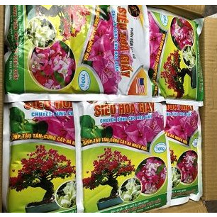 Phân bón hữu cơ Siêu hoa giấy giúp tậu tán, cứng cây, ra nhiều hoa - Gói 700gr