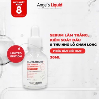 Bộ 2 Sản Phẩm Serum, Kem Dưỡng Trắng Se Khít Lỗ Chân Lông Angel's Liquid Glutathione Limited Niacinamide Serum & Cream