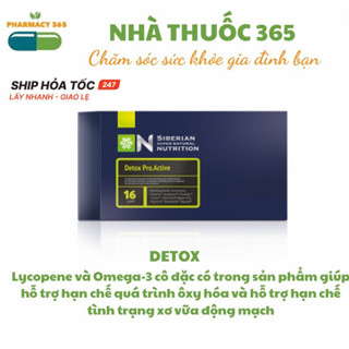 [ Siêu thải độc ] Thực phẩm bảo vệ sức khỏe Siberian Super Natural Nutrition. Detox Pro.Active – 16 túi 6v/túi
