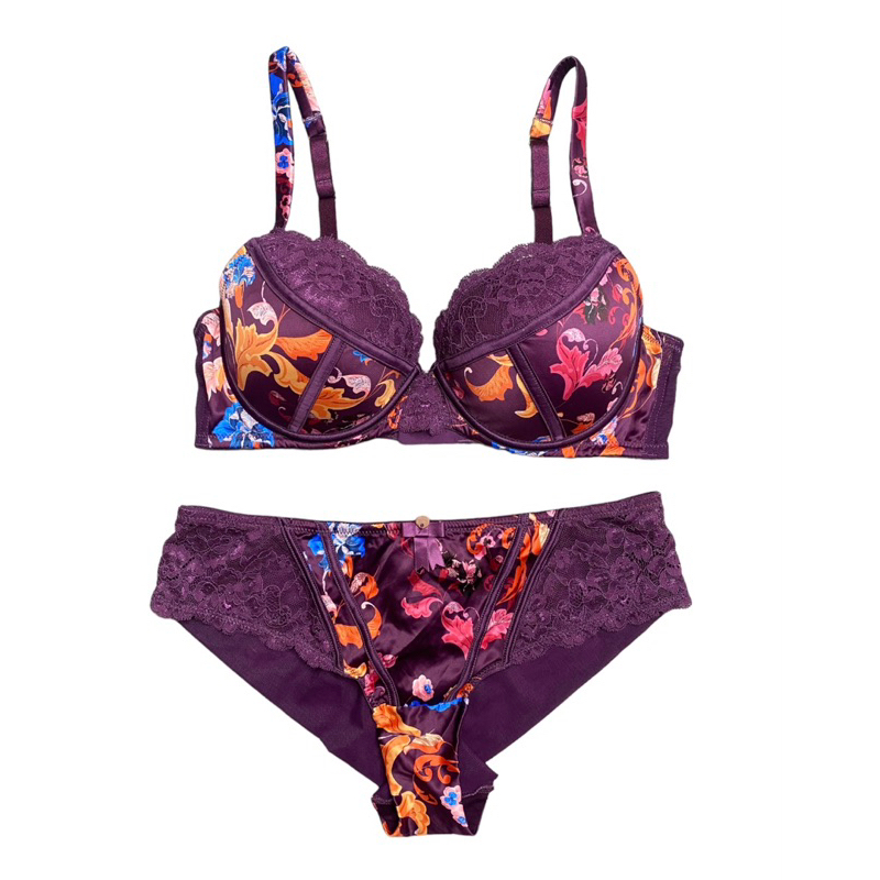 Sét áo lót có đệm nâng ngực phối ren và satin mềm mịn hàng xuất dư Palmers