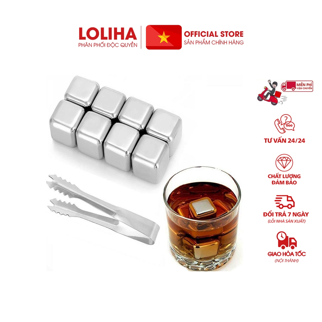 📛FREESHIP📛 Combo 5 Hộp 8 viên đá vĩnh cửu inox 304 bền bỉ (TẶNG GẮP ĐÁ)