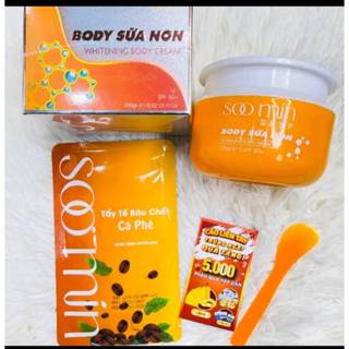 (Tặng Quà) Kem body sữa non Soo Min Hàn Quốc dưỡng trắng da body cấp tốc, phục hồi da