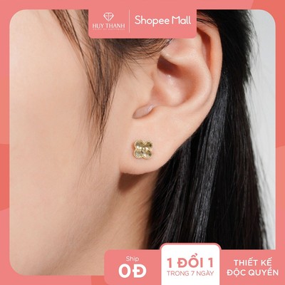 Bộ Trang Sức Mặt Dây Chuyền Và Bông Tai Vàng Tây BZ008 Huy Thanh Jewelry