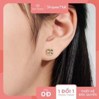  Bộ Trang Sức Mặt Dây Chuyền Và Bông Tai Vàng Tây 14k BZ008 Huy Thanh Jewelry 