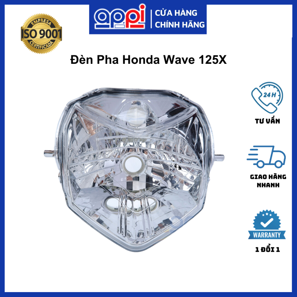 Đèn pha Wave 125X | Choá đèn Wave 125X không kèm chân bóng - [33110] chính hãng APPi