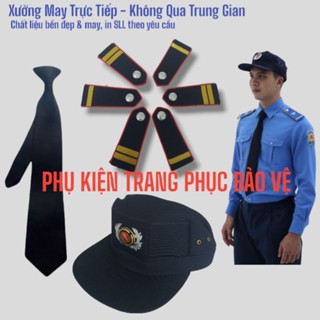 Nón Mũ Bảo Vệ, Cầu Vai Cà Vạt, Phụ Kiện Đồng Phục Áo Bảo Vệ Vệ Sĩ