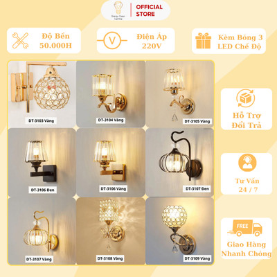 [ 9 Mẫu ] Đèn Tường Energy Green Lighting Decor Trang Trí Phòng Khách / Phòng Ngủ - Hành Lang