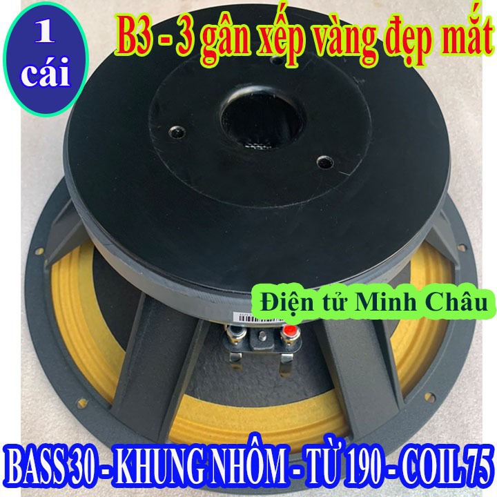LOA BASS 30 B3 AUDIO COIL 75 TỪ 190 GÂN VÀNG ĐẸP MẮT - GIÁ 1 LOA