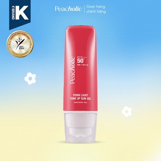Kem chống nắng Peacholic nâng tone PDRN Light tone up sun gel SPF 50+/PA++++ 50ml
