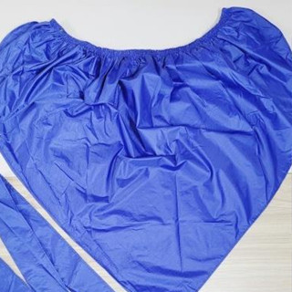 Áo vệ sinh bạt trùm xịt rửa máy lạnh điều hoà loại vải dù loại dày miệng rộng 1m6 1m8 2m1 2m7 đuôi 2m5 - 5m Vải Xanh Lam