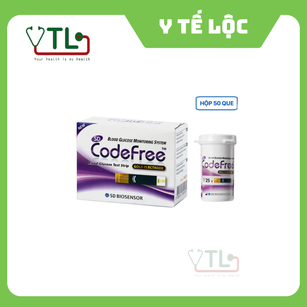 Que thử đường huyết SD CodeFree Hộp 50 que