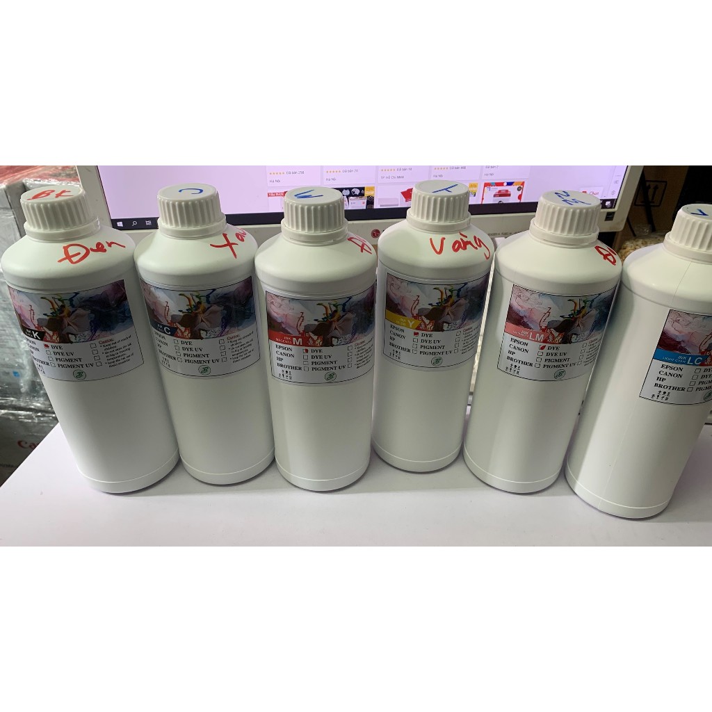 Mực Epson Dye UV cho các máy in L805, L1800, L8050, L1210, L1300 (mực Hàn Quốc)