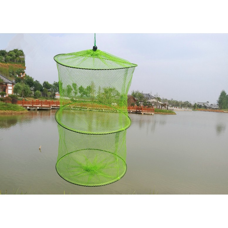 giỏ lồng lưới đựng cá - phụ kiện câu cá, Giỏ Đựng Cá,Tôm,Tép - 3 vành