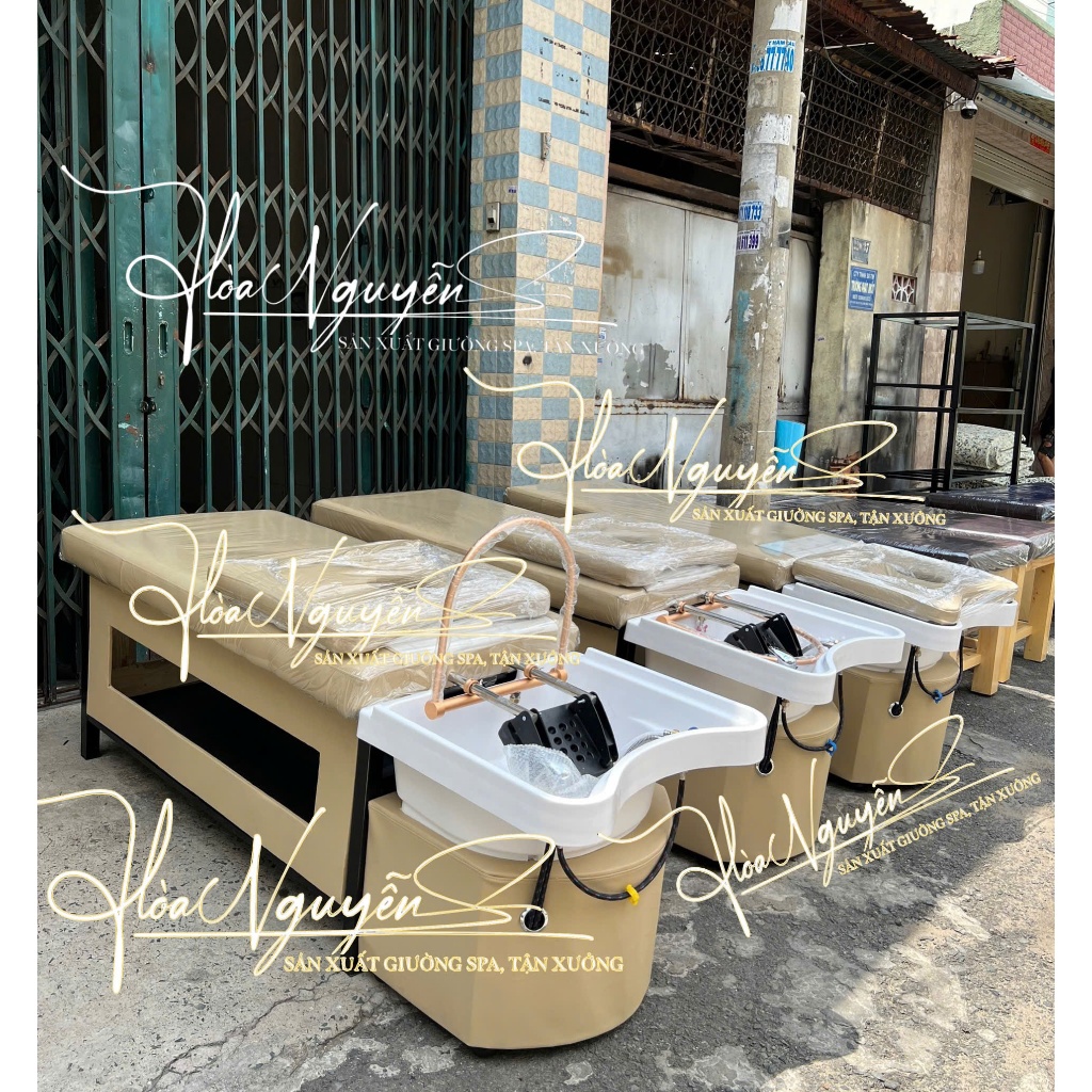 Giường Gội Đầu Dưỡng Sinh 2in1, Chất Liệu Cứng Cáp