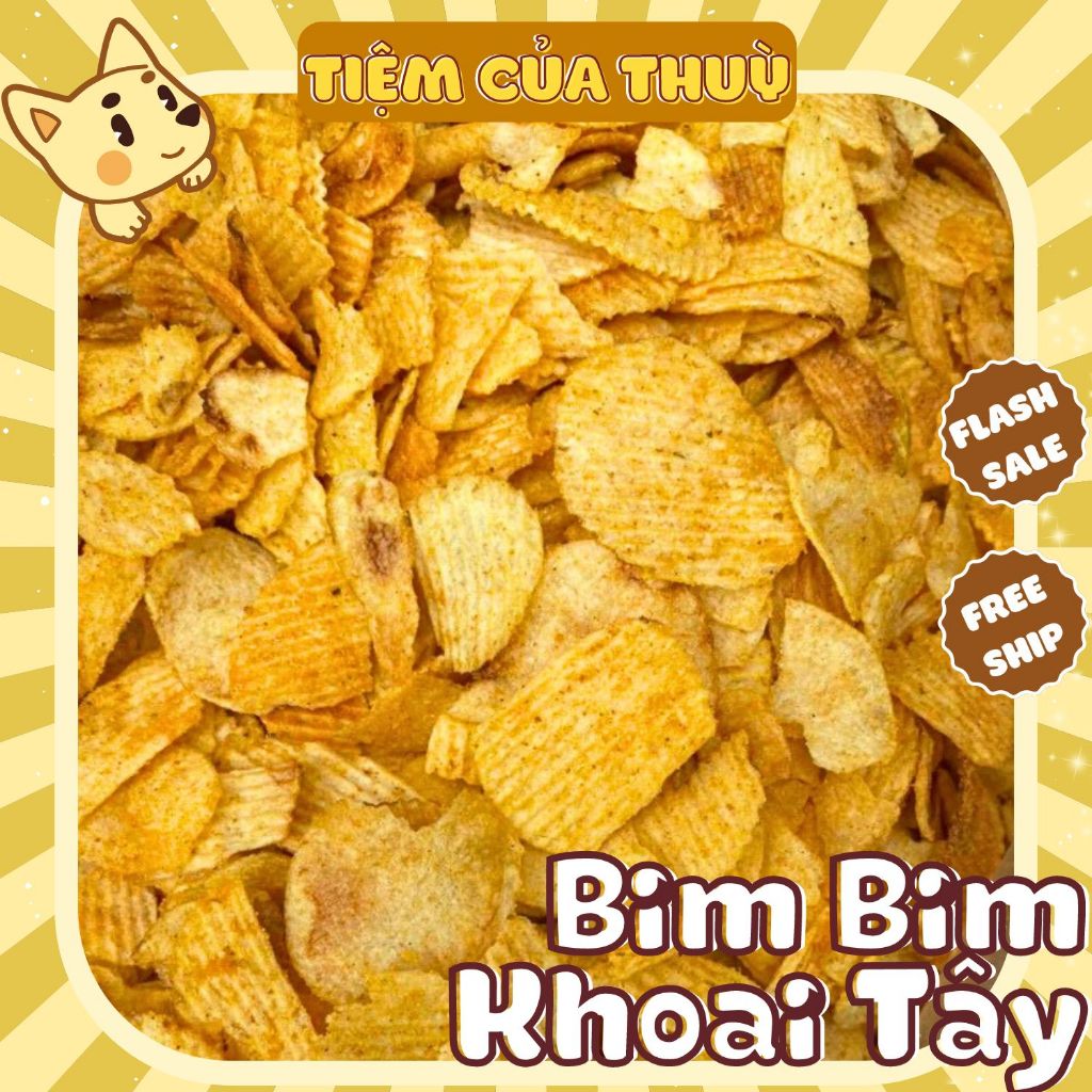 500G Bim Bim Khoai Tây Vỡ Cánh, Snack đồ ăn vặt, Tiệm Ăn Vặt Thuỳ Bùi
