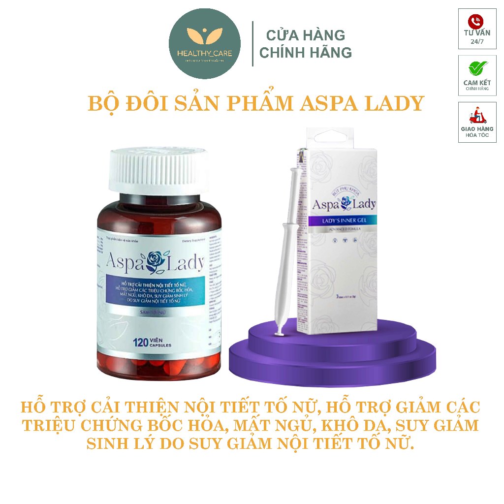 Viên Uống Aspa Lady (Chính Hãng) (Mẫu Mới 120V) Giúp Cân Bằng Nội Tiết Tố Nữ, Đẹp Da, Chăm Sóc Chuyên Sâu Cô Bé