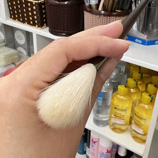 Cọ má  hồng lông dê trắng