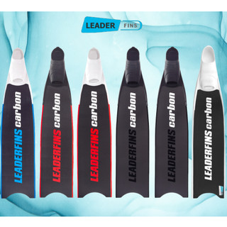 Chân nhái Leaderfins Pure Carbon Logo Soft, chân nhái lặn freediving