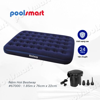 Nệm hơi du lịch dã ngoại, đệm hơi cao cấp KT 1.85m x76cm x22cm (kèm bơm điện),nệm văn phòng gấp gọn