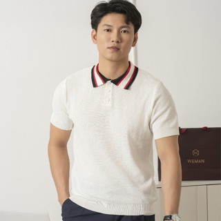 Áo Polo Dệt Kim Cổ Sọc Phối Màu WEMAN - WMA2501