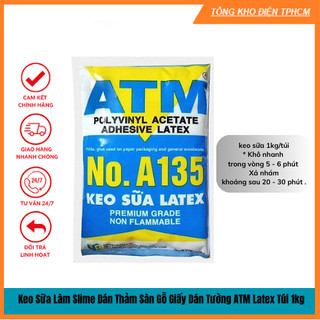 Keo Sữa Làm Slime Dán Thảm Sàn Gỗ Giấy Dán Tường ATM Latex Túi 1kg