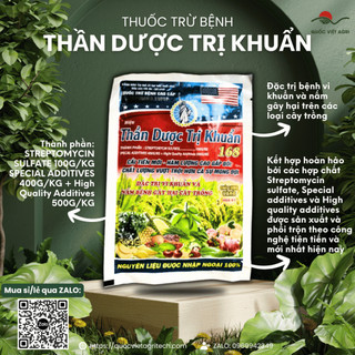 Thuốc Trừ Bệnh - Thần Dược Trị Khuẩn - Streptomycin sulfate 100g/kg Trị vàng lá, thối nhũn - 100g