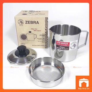 Ca nước zebra có nắp và vỉ lược dung tích 1l - 151101 - hàng nhập khẩu thái lan
