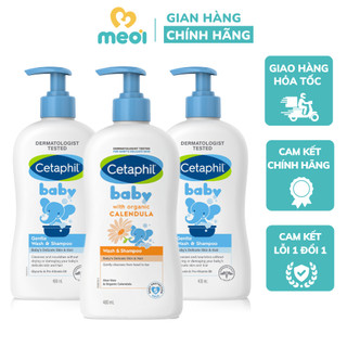  Sữa tắm gội Cetaphil Nhập khẩu 230ml 400ml an toàn dịu nhẹ cho bé 