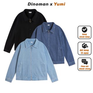    Xả Kho   Áo Khoác Denim Khóa Kéo DINOMAN x YUMI Chất Liệu Jean Dầy Dặn Form Dáng Regular - AK05 