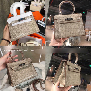 Túi Ke Lyy vân rắn dáng cao size 21(Không hộp)
