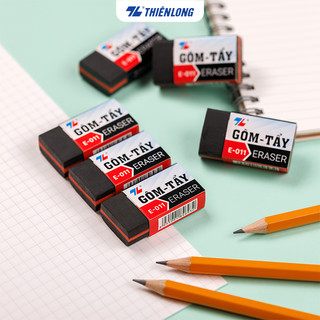 Gôm tẩy chì 2B Thiên Long E-011 siêu mềm , không mùi, không để lại vết đen của chì trên giấy