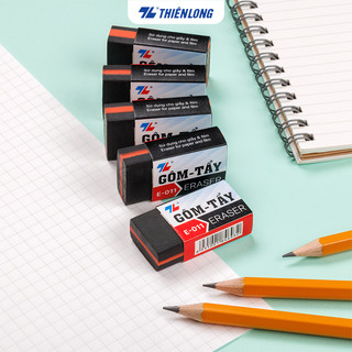 Gôm tẩy chì 2B Thiên Long E-011 siêu mềm , không mùi, không để lại vết đen của chì trên giấy