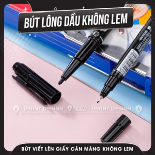 Bút Lông Dầu Không Lem - Viết Lông Dầu - Bút Marker Kim 2 Đầu Mực