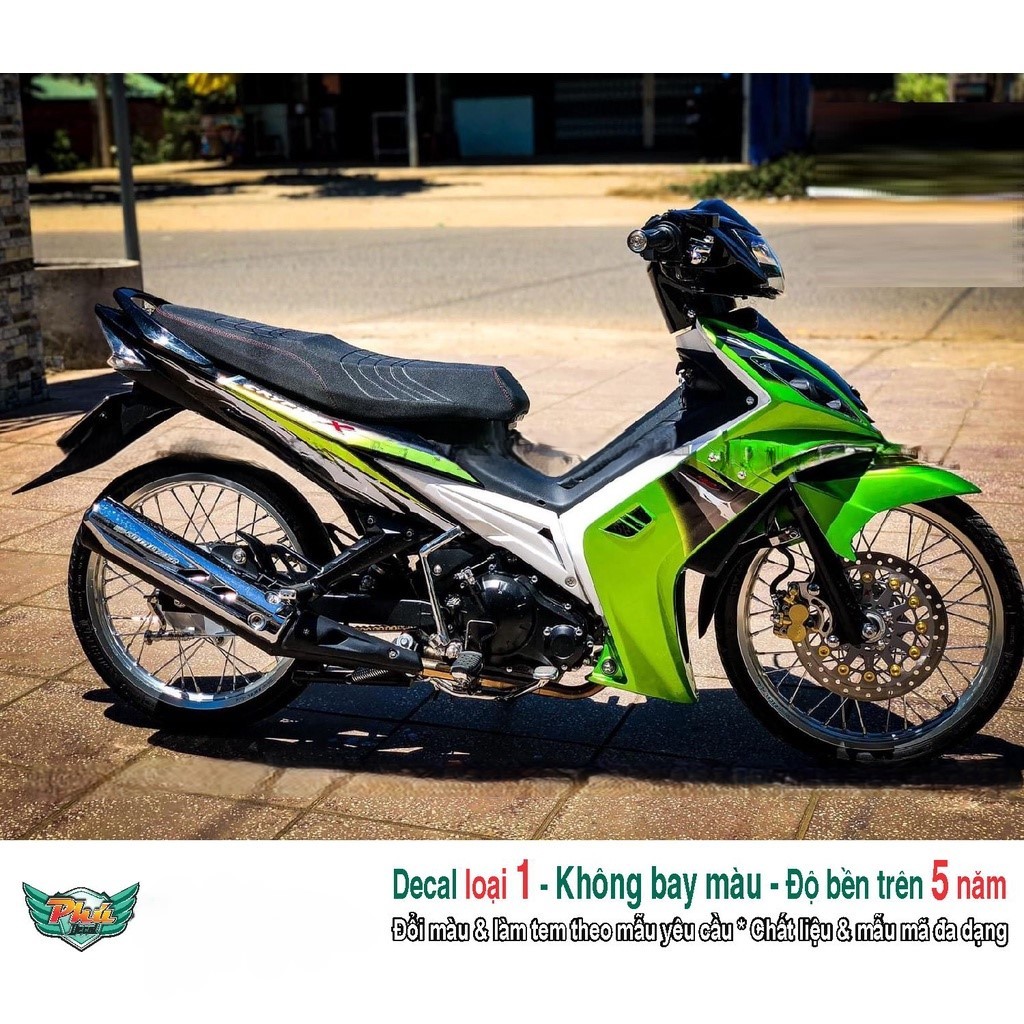 Tem rời xe Ex 2006-2010 Xanh bạc đen (c)
