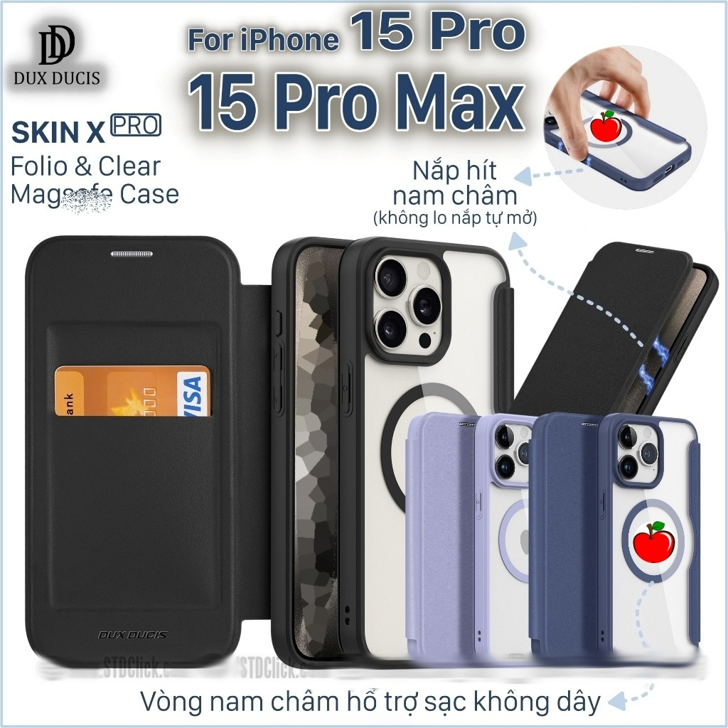 BAO DA IPHONE 15 PRO MAX - 15 PRO - 14 PRO MAX DUX DUCIS SKIN X PRO CHÍNH HÃNG [NEW 100%]