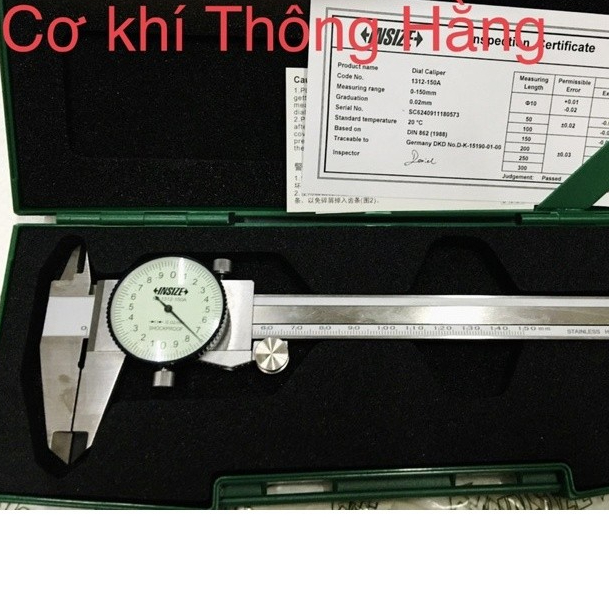 ( Hàng chính hãng) Thước cặp đồng hồ INSIZE 0-150mm, 200mm, 300mm chính hãng insize, chất lượng cao