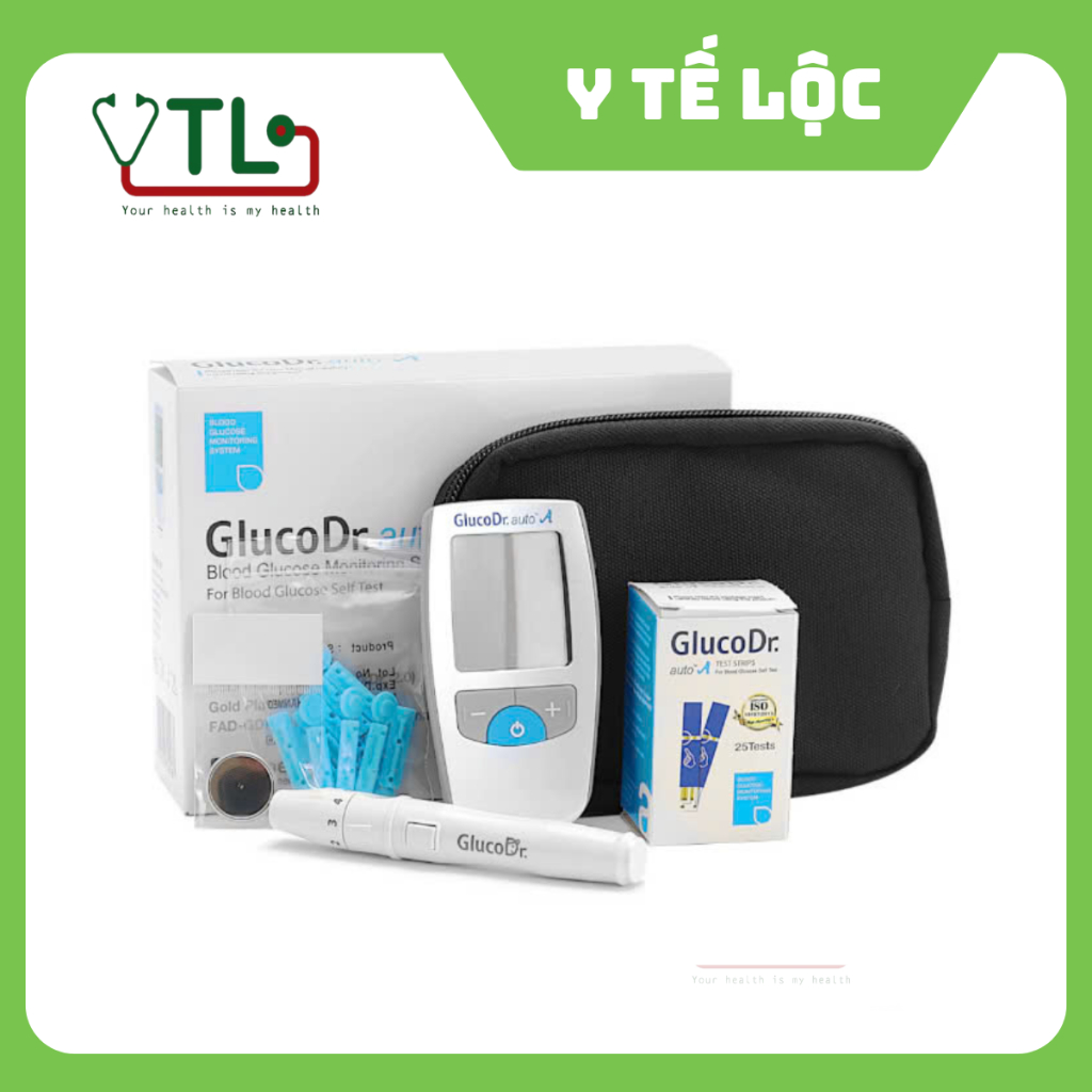 Máy đo đường huyết Gluco Dr Auto AGM 4000 (sản xuất tại Hàn Quốc BH trọn đời) kèm 25 que