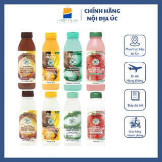 Dầu gội - Dầu xả Garnier Fructis Hair Food - Hàng Úc nội địa đủ bill