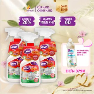 Combo 3 chai siêu tẩy cặn Canxi Obay 450ml