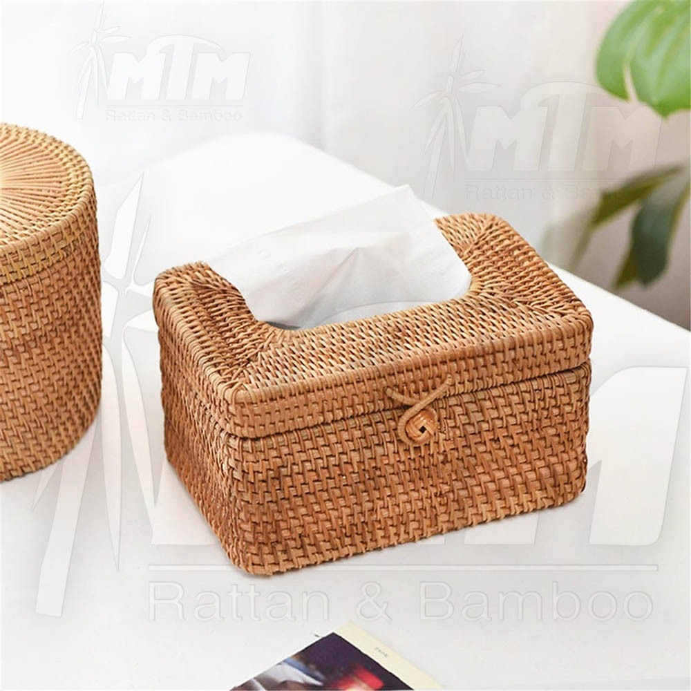 Hộp khăn giấy mây chữa nhật