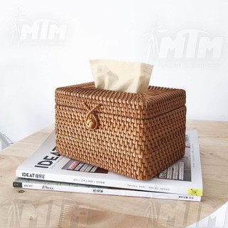 Hộp khăn giấy mây chữa nhật