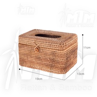 Hộp khăn giấy mây chữa nhật
