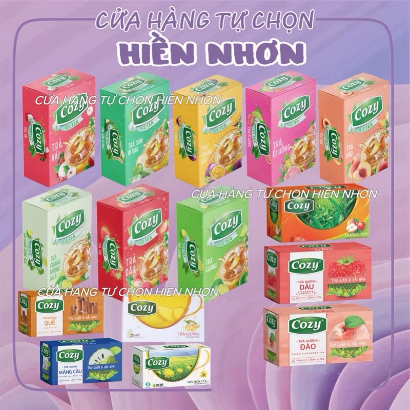 [Tết 2026] Trà Cozy hòa tan Icetea 240g (16 gói x 15g) (mẫu hộp mới)