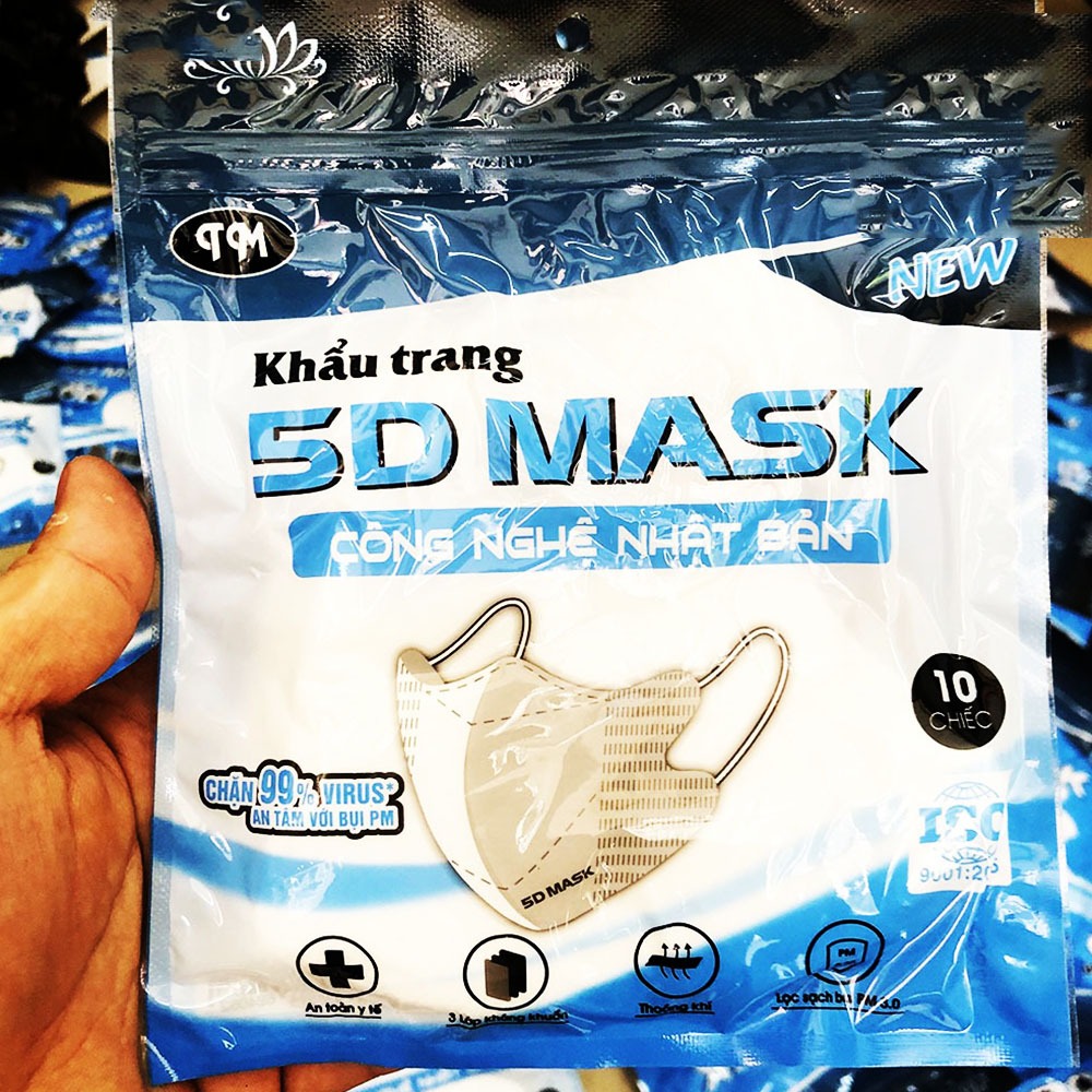 Khẩu trang 5D ,Khẩu trang y tế 5D - hàng chính hãng Nhật (chính hãng, date mới)