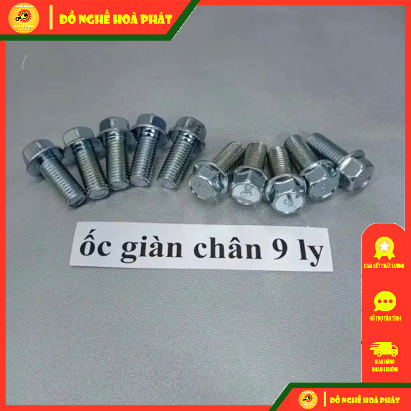 Ốc 9 ly cấy để chân xe máy khắc phục trờn ren