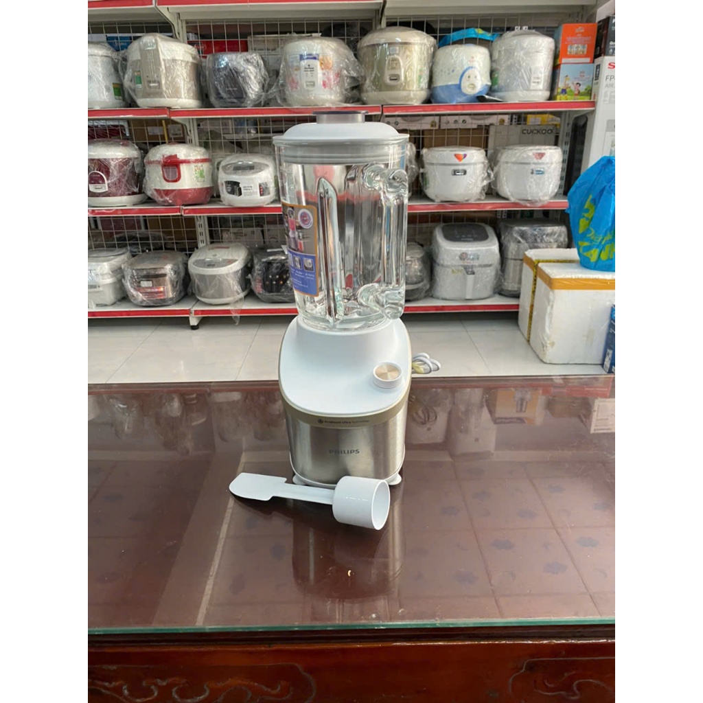 Máy xay sinh tố Philips HR3760/01 cối thủy tinh công suất 1500w - Hàng trưng bày bảo hành chính hãng